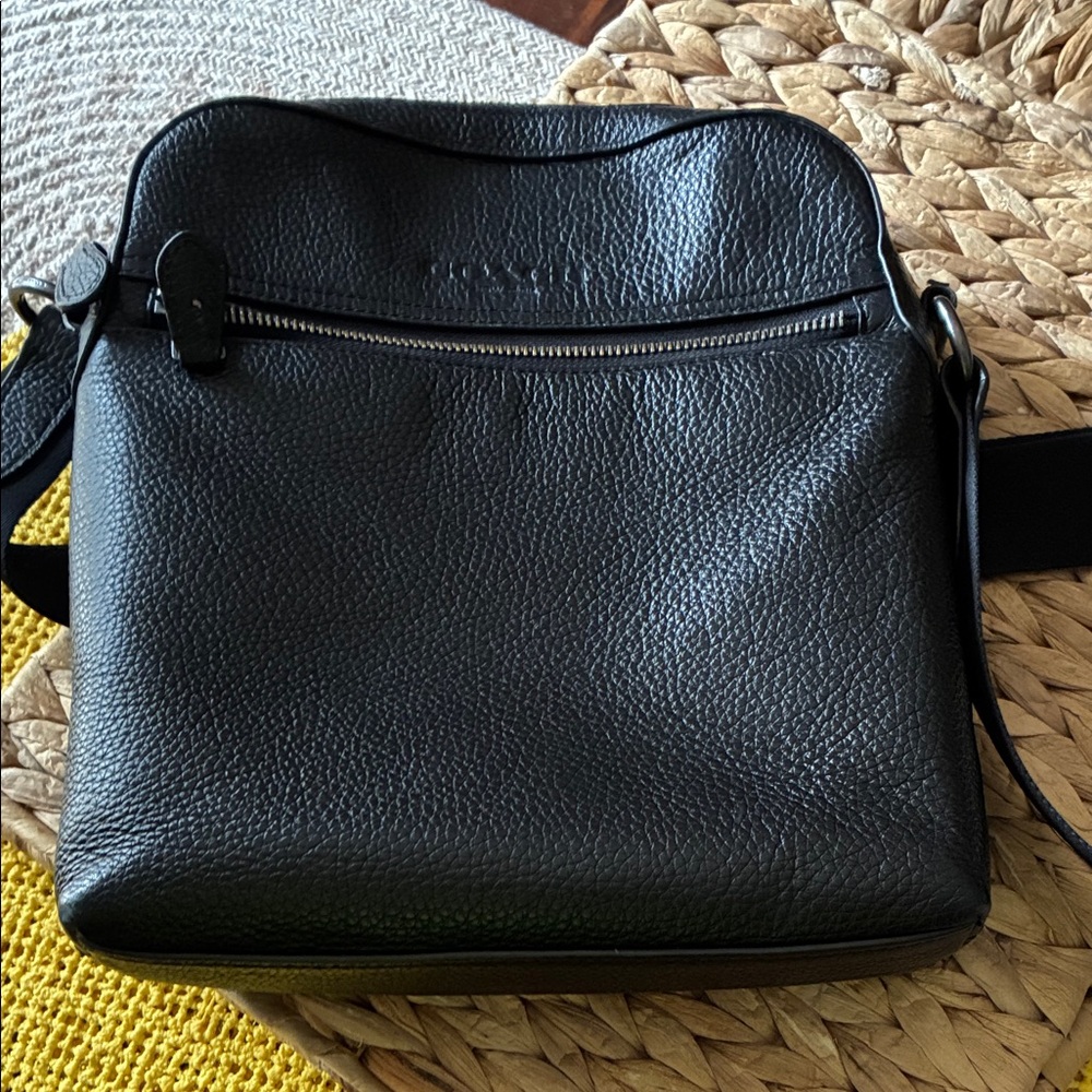 COACH Houston Flight Bag some wear on straps as seen in photo pebble leather